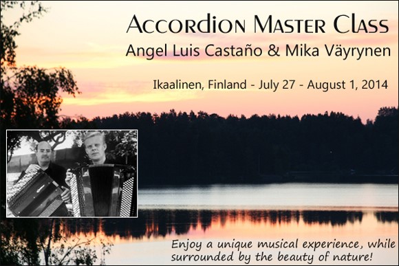 Accordion Master Class by Angel Luis Castaño & Mika Väyrynen poster