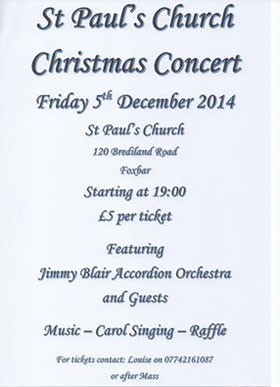 Jimmy Blair Accordion Orchestra Christmas Concert poster