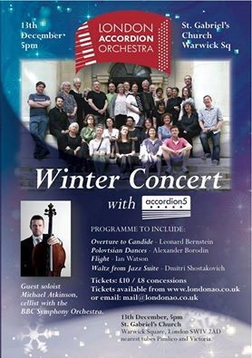 London Accordion Orchestra ‘Winter Concert’ poster