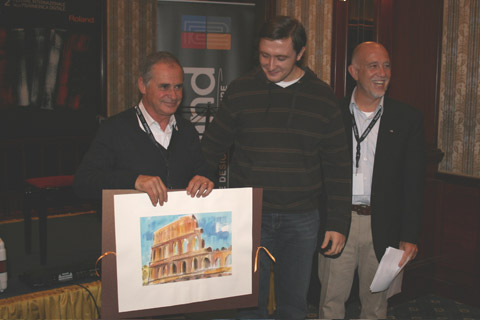 Presented to Oleg Vereshcagin (Italy).