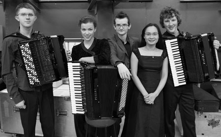 Photo, Left to Right: , Rafal Luc, Ksenija Sidorova, Amadej Herzog, Trang Nguyen, Martynas Levickis.