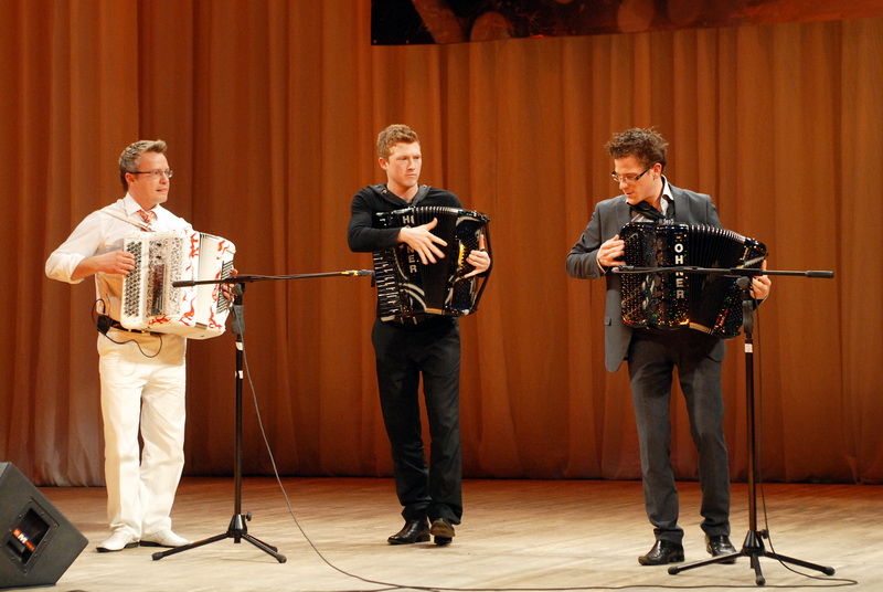Trio of Sergey Voytenko, Grayson Masefield and Julien Gonzales.
