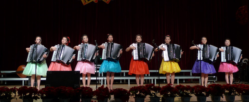 accordion students, Art College of Yan Bian University