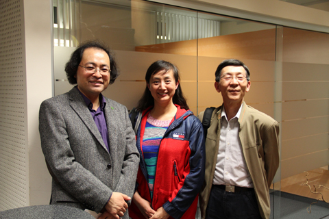Prof. Xiaoqing Cao, Meng Hui and Lin Wenlin.
