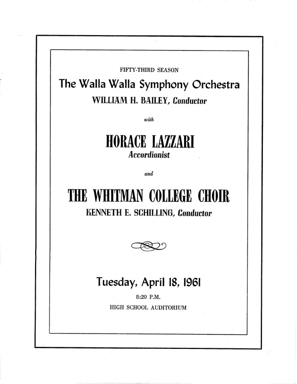 1961 Manhattan Concerto Program Cover