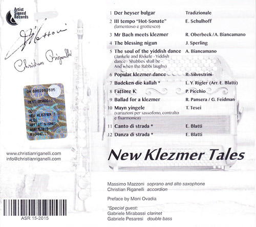 CD Back cover: New Klezmer Tales