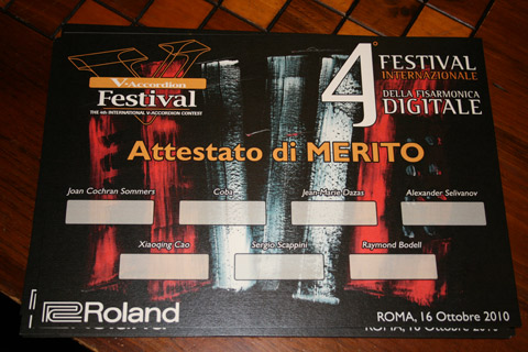 Roland Festival Certificates