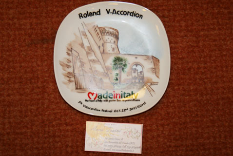 Roland V-Accordion presentation ceramic plate