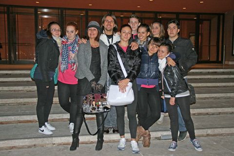 Antonella Toccaceli with her dancing group.