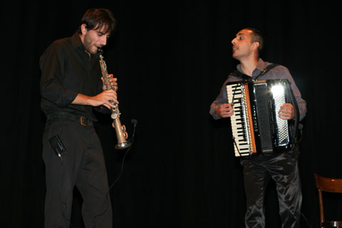 Alberto La Neve (soprano sax) and Antonio Spaccarotella (accordion).