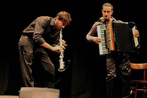Alberto La Neve (soprano sax) and Antonio Spaccarotella (accordion).