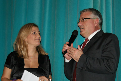 Mayor of Castelfidardo Mirco Soprani officially opens the 35th International Castelifdardo Accordion Competitions and Festival.