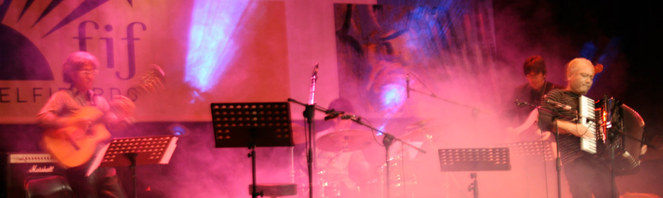 Coba fronting the band