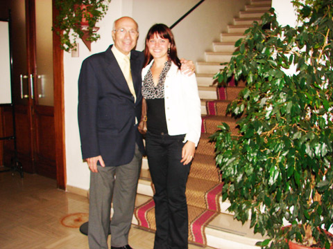 Ren&eacute;e Piermaria with winning student