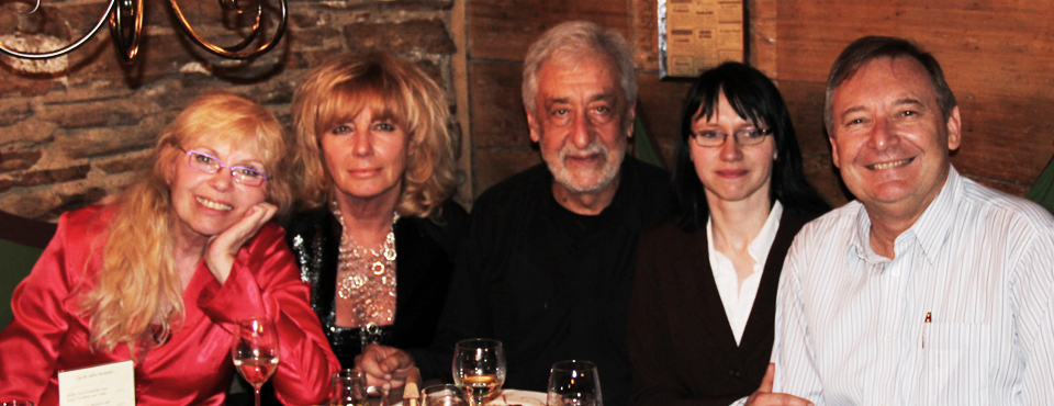 Prof. Elsbeth Moser, Holda Paoletti-Kampl, Juan Jos&eacute; Mosalini, Fr. Keller and Harley Jones