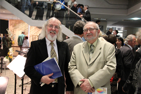 Prof. J&uuml;rgen Ganzer (Germany - Head of Jury) with Bogdan Dowlasz (Poland).
